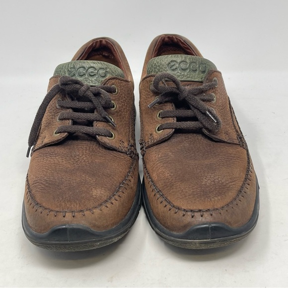 Ecco Fusion II Moc Toe Shoes Mens 10 EU 44 Brown Leather Lace Up Oxfords Casual main image 13